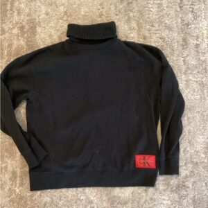 Calvin Klein VTG turtle neck sweatshirt-SZ L